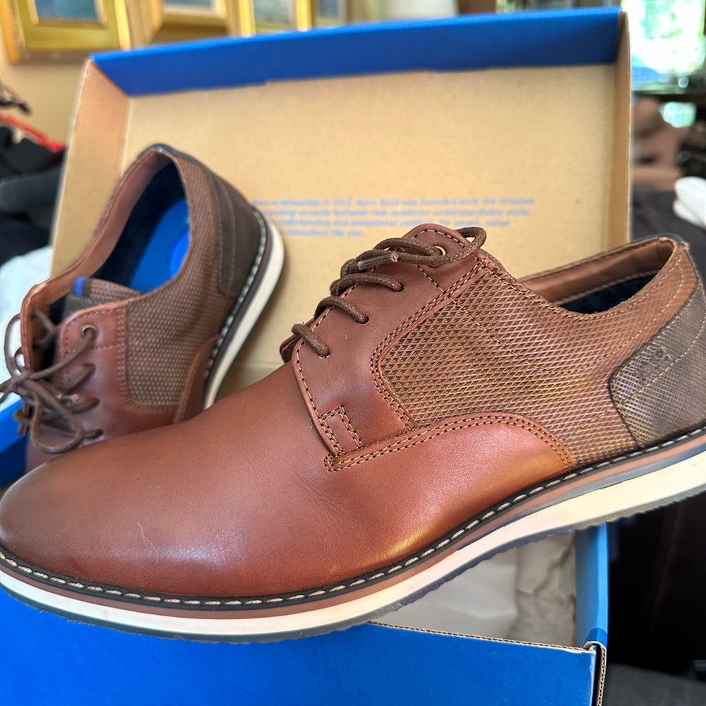 Nunn Bush Brown Leather and Mesh Oxfords - Worn 1x to wedding